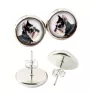 Schnauzer I - boucles d'oreilles dans une boîte, votre photo, bijoux faits à la main, produit de la marque Art-Dog.