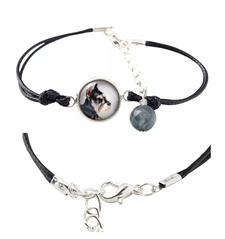 Schnauzer I - bracelet dans une boîte avec votre photo, bijoux féminins, cadeau parfait de la marque Art-Dog