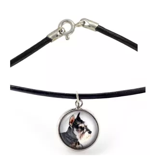 Schnauzer I - Halskette in einer Schachtel, elegante Verzierung, Anhänger der Marke Art-Dog