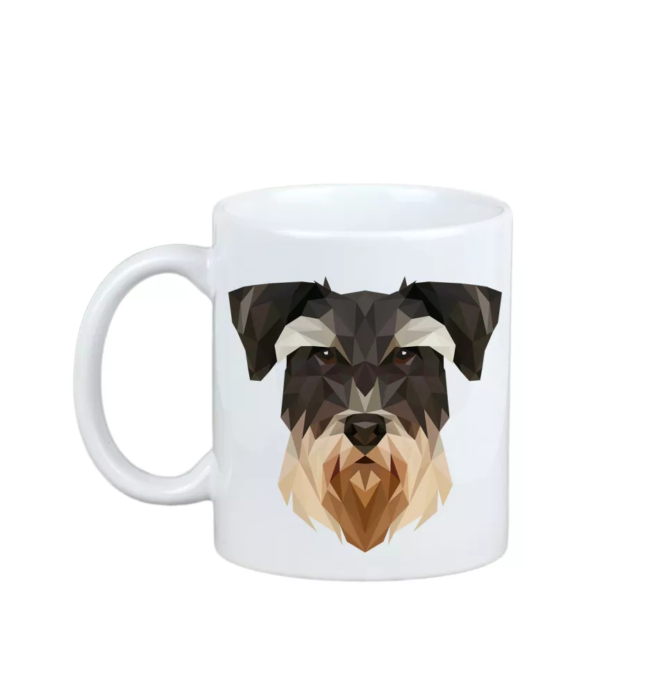 Schnauzer - cup with a geometric dog image and the inscription Art-Dog
