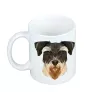 Schnauzer - cup with a geometric dog image and the inscription Art-Dog