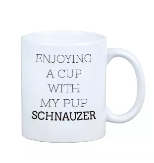 Schnauzer - cup with a geometric dog image and the inscription Art-Dog