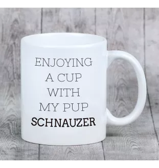 Schnauzer - Becher mit einem Bild und dem Schriftzug geometrischer Hund Art-Dog