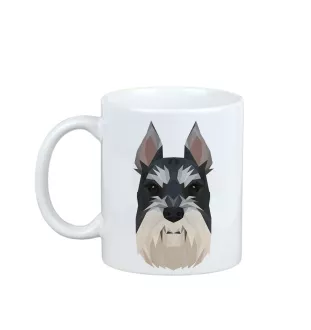Schnauzer I - tasse avec une photo et un motif de chien géométrique Art-Dog