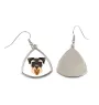 Schnauzer - earrings with a picture and the inscription geometric dog Art-Dog