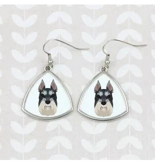 Sznaucer, Schnauzer I kolczyki geometryczny Art-Dog