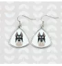 Schnauzer I - earrings with a picture and the inscription geometric dog Art-Dog