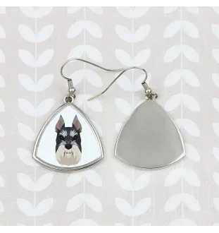 Sznaucer, Schnauzer I kolczyki geometryczny Art-Dog