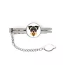 Schnauzer - geometric tie clip with a picture and inscription from Art-Dog