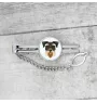 Schnauzer - geometric tie clip with a picture and inscription from Art-Dog