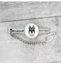 Schnauzer I - geometric tie clip with a picture and inscription from Art-Dog