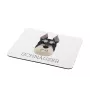 Schnauzer I - tapis de souris géométrique avec photo et inscription Art-Dog