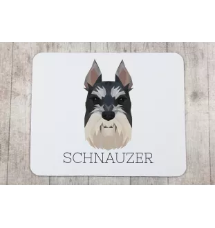 Schnauzer I - geometric mouse pad with a picture and text by Art-Dog