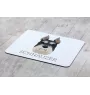 Schnauzer I - tapis de souris géométrique avec photo et inscription Art-Dog