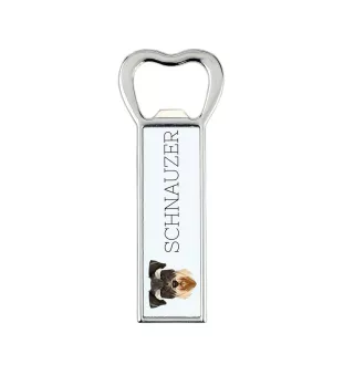 Schnauzer - bottle opener with a picture and inscription for beer by Art-Dog