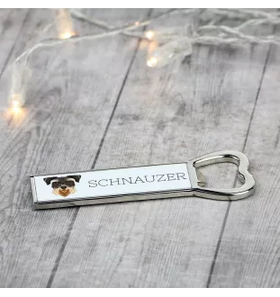 Schnauzer - Flaschenöffner mit Bild und Aufschrift für Bier von Art-Dog