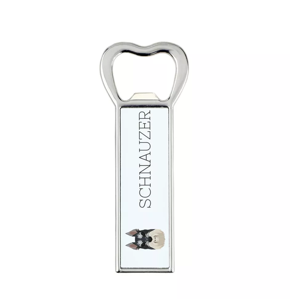 Schnauzer I - bottle opener with a picture and inscription for beer by Art-Dog