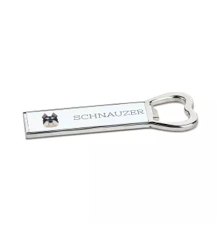 Schnauzer I - ouvre-bouteille avec une image et une inscription pour la bière Art-Dog