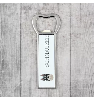 Schnauzer I - bottle opener with a picture and inscription for beer by Art-Dog