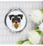 Schnauzer - mirror with a geometric design and the brand name Art-Dog