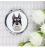 Schnauzer I - mirror with a geometric design and the brand name Art-Dog