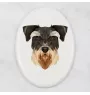 Schnauzer - une plaque avec une photo et un motif géométrique de la marque Art-Dog