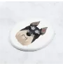 Schnauzer I - a plate with a geometric design and the brand name Art-Dog