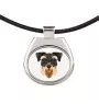 Schnauzer - necklace with a geometric design and the inscription "Art-Dog"