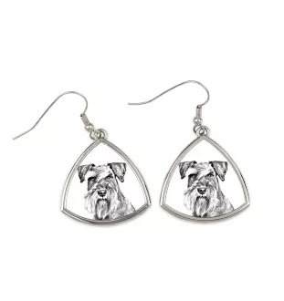 Schnauzer - boucles d'oreilles avec chien, boucles d'oreilles pendantes avec photo, bijoux personnalisés avec impression de la marque Art-Dog