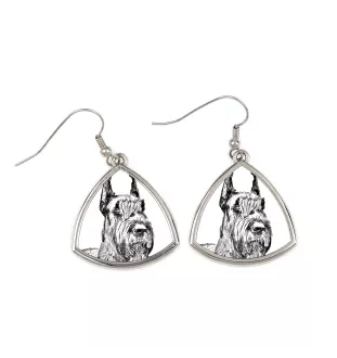Schnauzer I - dog earrings, hanging earrings with a picture, personalized jewelry with Art-Dog brand print
