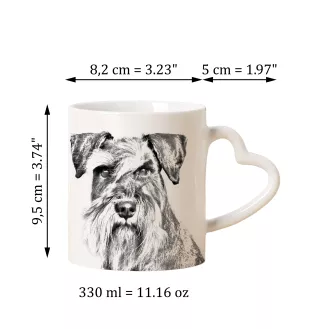 Sznaucer, Schnauzer kubek z psem good morning serce Art-Dog