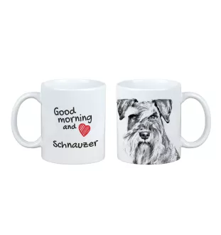 Sznaucer, Schnauzer kubek z psem good morning Art-Dog