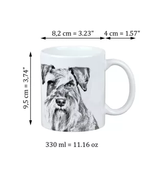 Sznaucer, Schnauzer kubek z psem I love Art-Dog