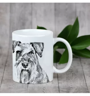 Sznaucer, Schnauzer kubek z psem I love Art-Dog