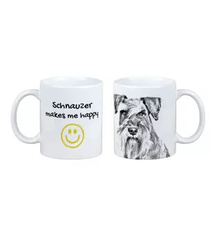 Schnauzer - Tasse mit Hund, fröhliche Tasse für Hundeliebhaber, personalisiertes Geschenk der Marke Art-Dog