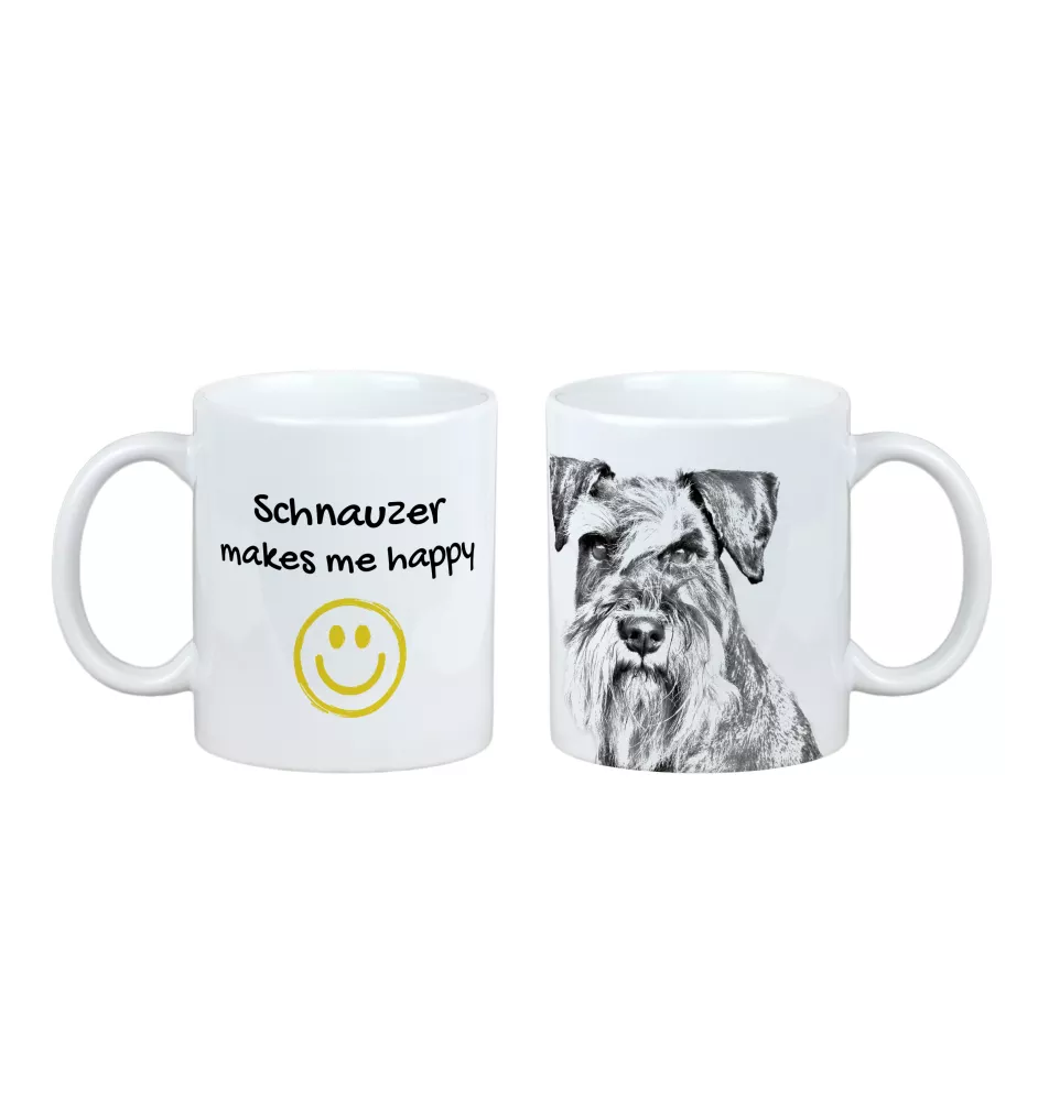 Schnauzer - Tasse mit Hund, fröhliche Tasse für Hundeliebhaber, personalisiertes Geschenk der Marke Art-Dog