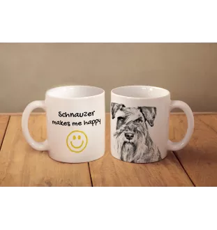 Schnauzer - tasse avec chien, une tasse joyeuse pour les amoureux des chiens, un cadeau personnalisé de la marque Art-Dog