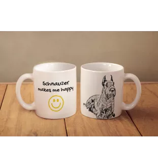 Schnauzer I - tasse avec chien, une tasse joyeuse pour les amoureux des chiens, un cadeau personnalisé de la marque Art-Dog