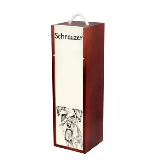 Schnauzer - Weinbox mit Hund, Alkoholbox mit Grafik, personalisierte Geschenkbox der Marke Art-Dog