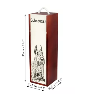 Schnauzer I - Weinbox mit Hund, Alkoholbox mit Grafik, personalisierte Geschenkbox der Marke Art-Dog