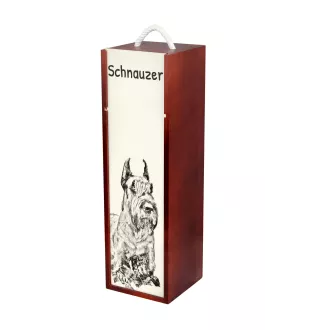 Schnauzer I - Weinbox mit Hund, Alkoholbox mit Grafik, personalisierte Geschenkbox der Marke Art-Dog