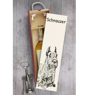 Schnauzer I - Weinbox mit Hund, Alkoholbox mit Grafik, personalisierte Geschenkbox der Marke Art-Dog