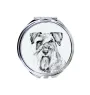 Schnauzer - miroir de poche avec chien, miroir personnalisé pour sac à main, miroir compact avec impression de la marque Art-Dog