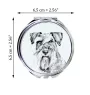Schnauzer - miroir de poche avec chien, miroir personnalisé pour sac à main, miroir compact avec impression de la marque Art-Dog