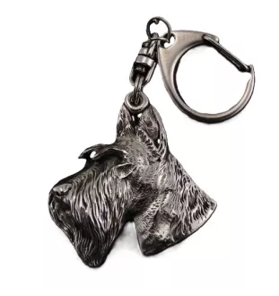 Schottischer Terrier, Scottish terrier I - Versilberter Schlüsselanhänger mit Hund, Handtaschen-Dekoration, Rucksack-Anhänger der Marke Art-Dog