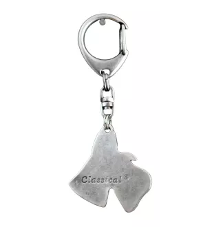 Scottish terrier, Aberdeen Terrier, Scottie, Aberdeenie I - Silver-plated key ring with dog, handbag decoration, backpack pendant by Art-Dog brand