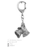 Scottish terrier, Aberdeen Terrier, Scottie, Aberdeenie I - Silver-plated key ring with dog, handbag decoration, backpack pendant by Art-Dog brand
