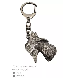 Terrier écossais, Scottish terrier - Porte-clés argenté avec chien, décoration de sac à main, pendentif de sac à dos par la marque Art-Dog