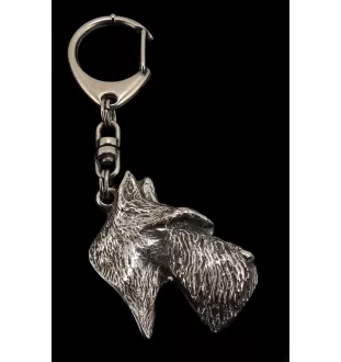Scottish terrier, Aberdeen Terrier, Scottie, Aberdeenie - Silver-plated key ring with dog, handbag decoration, backpack pendant by Art-Dog brand