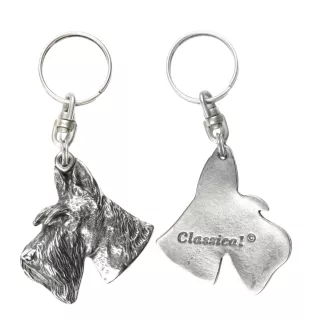 Schottischer Terrier, Scottish terrier I - Versilberte Hund Anhänger, Handtasche Dekoration, Rucksack-Anhänger von Art-Dog Marke